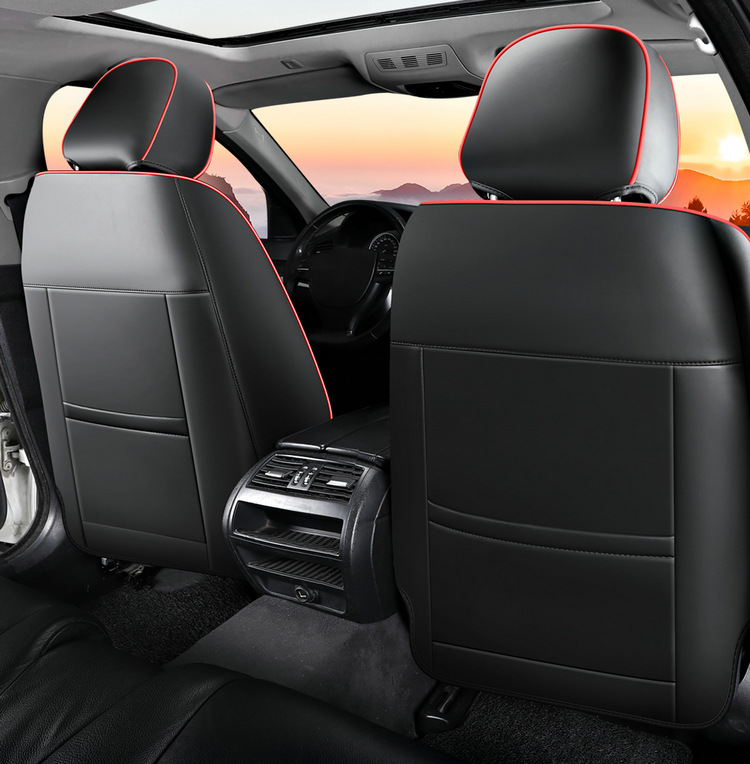 Car Nappa Leather Full-Coverage Seat Cushion, All-Season Universal Model, Light Luxury High-End Car Seat Cushion, Seat Cover, Protective Cover