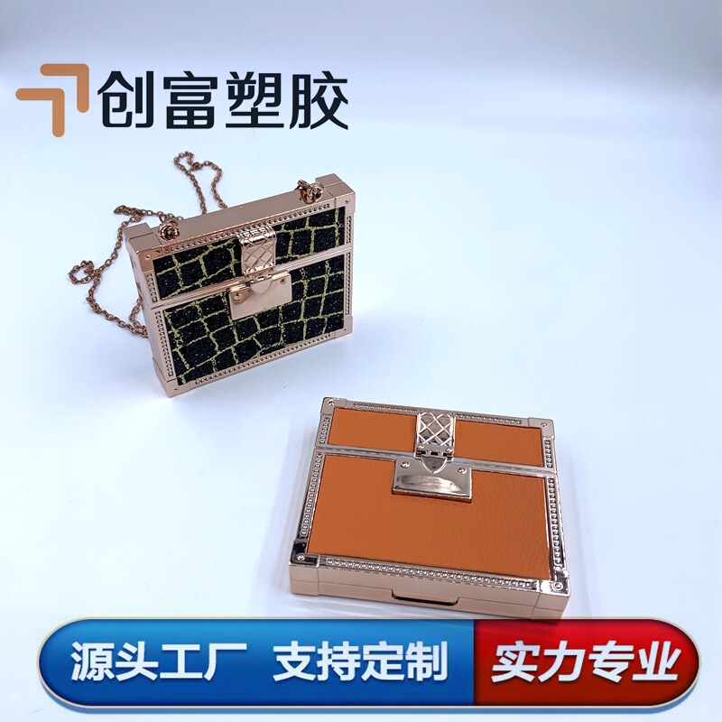 Explosions leather chain flip with mirror 12 12 color multi-grid blush eye shadow plate cosmetic packaging material set Z