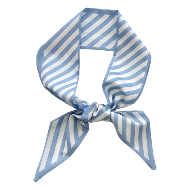 Estilo coreano pequeña bufanda de seda larga de las mujeres bolsa de corbata de cinta decorativa cinturón de cinta banda de pelo pequeña cuerda de pelo decorativa fresca accesorios para el cabello