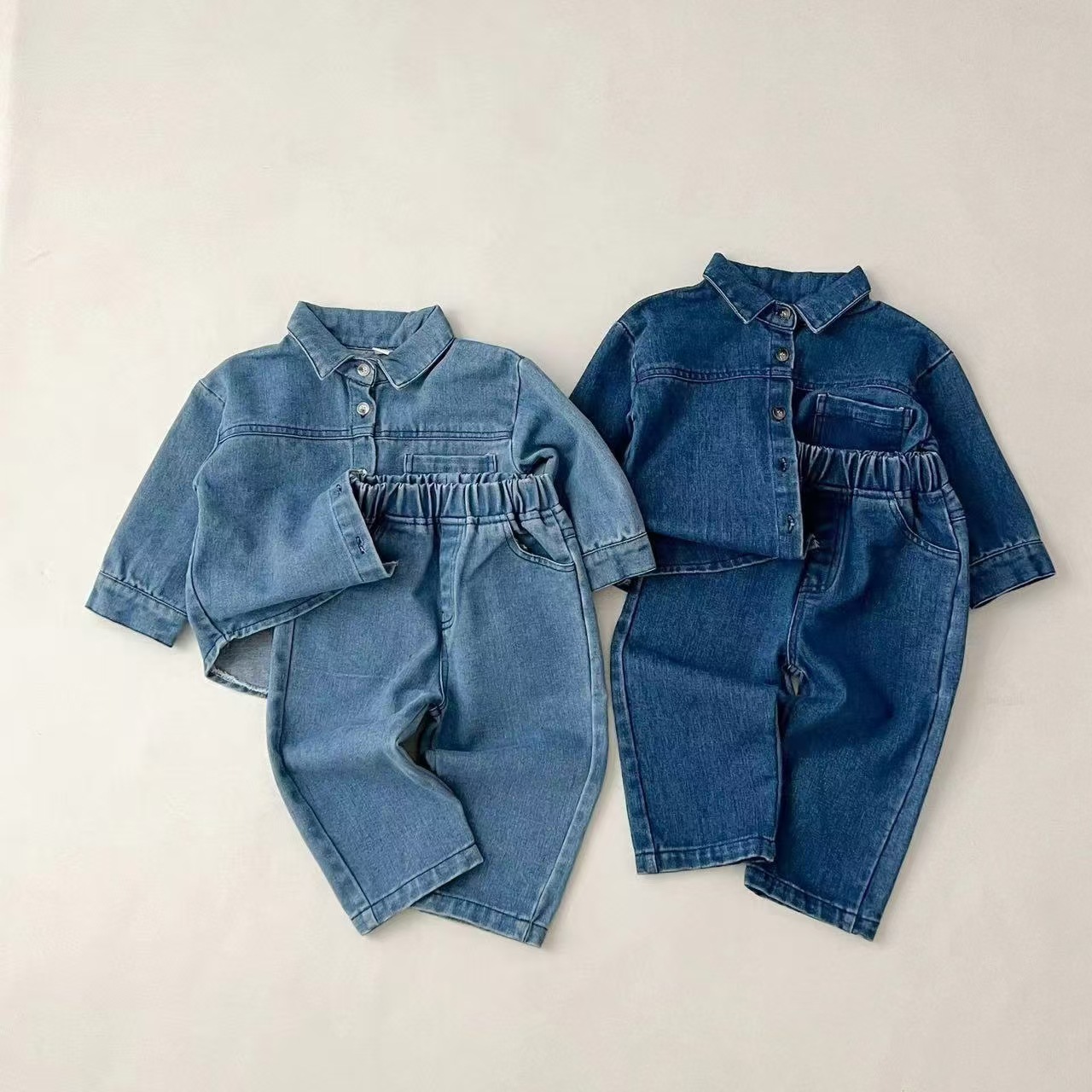 Autumn denim set for men and women girl's
