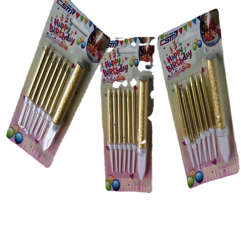 生日蜡烛装饰烘焙创意派对拍照表白金色蛋糕蜡烛