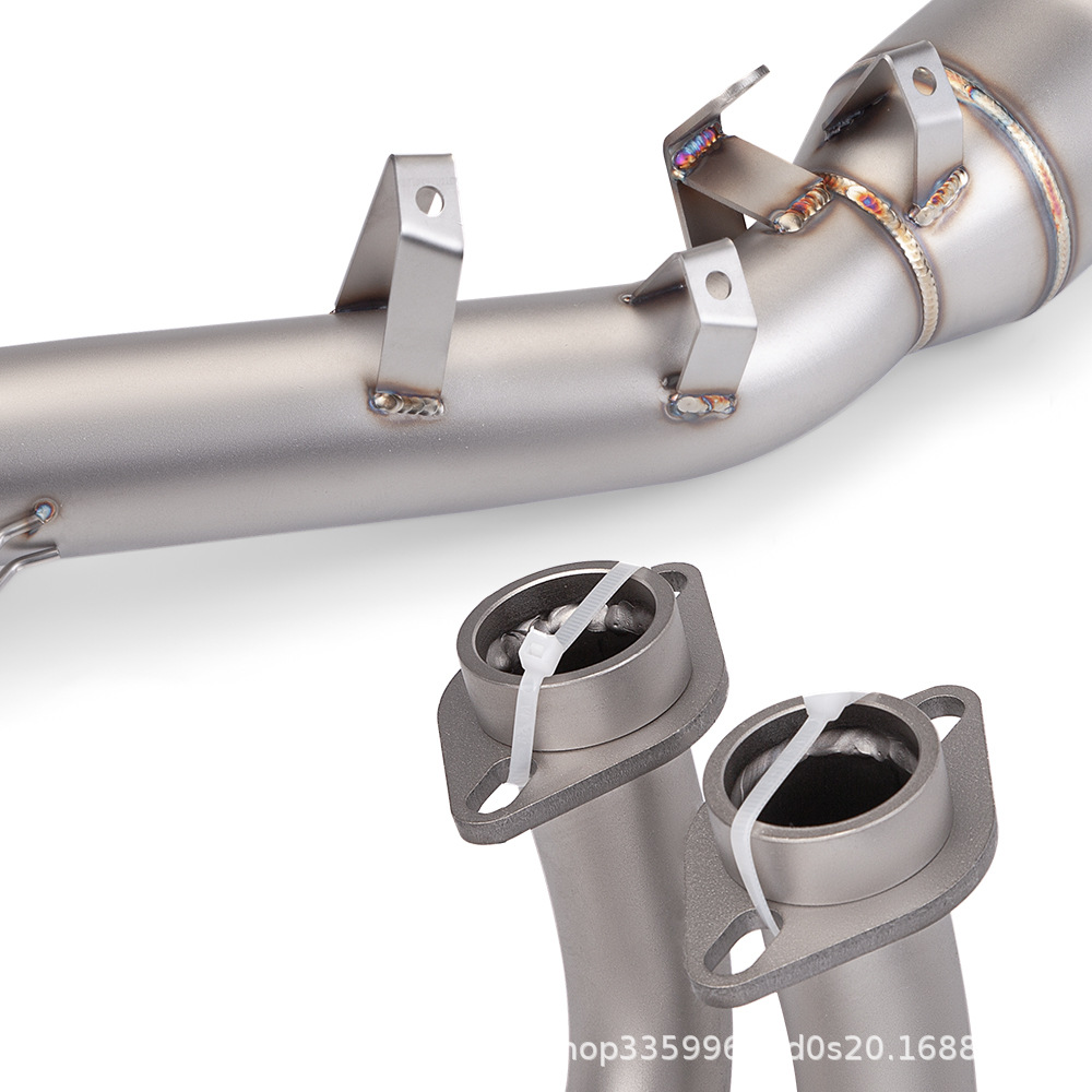 Motorcycle Exhaust Modification T-Max560 Stainless Steel Front Section with Carbon Fiber Anti-Scalding Cover + K198 Carbon Fiber Tail Section