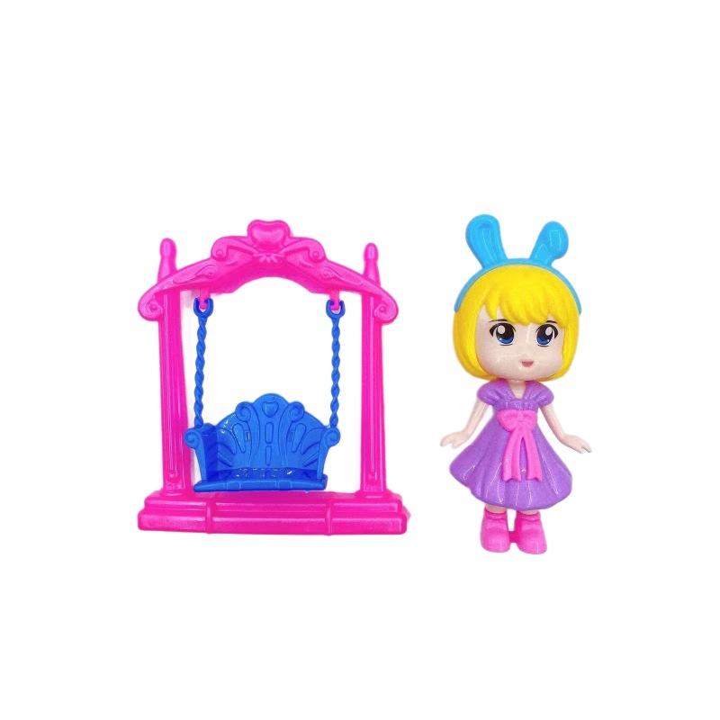 Juguetes de niños modelo de casa juegos de chicas swing muñeca combinación de regalos premios puestos