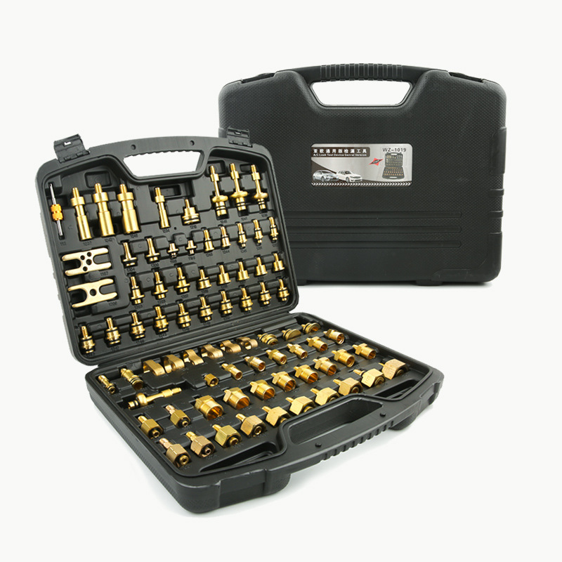 Venta al por mayor asiático europeo y americano dos en una versión en caja enchufe coche aire acondicionado herramienta de detección de fugas conjunta