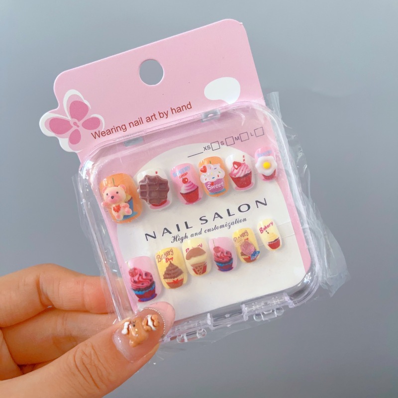 Niños que usan uñas niñas cortas 2025 nuevo estilo de alta sensación pegatinas de uñas no tóxicas y inodoras pegatinas de uñas especiales para niñas