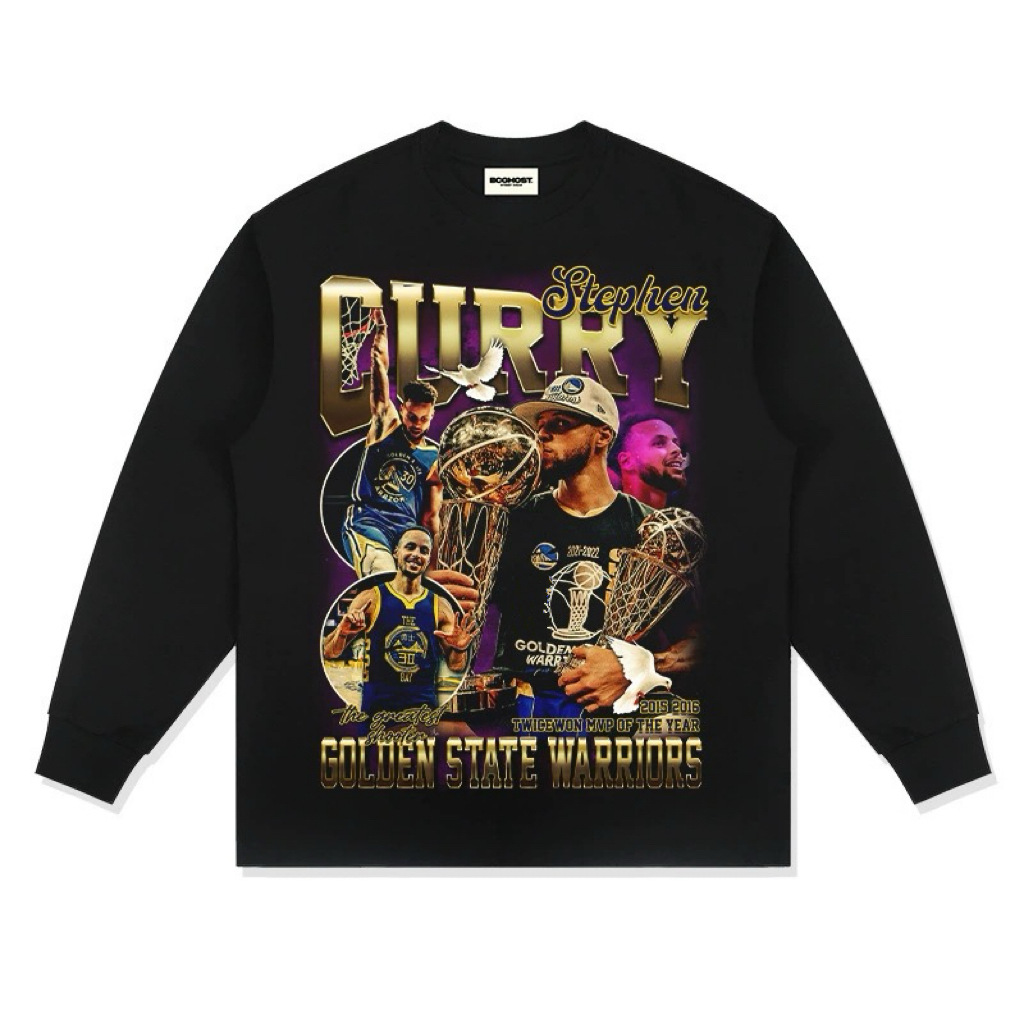 Clarkson Curry Bryant Irving James tres golos Harden estrella americana impresa retro lavado en agua mangas largas