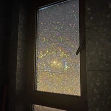 窗户窗花纸卫生间3D镭射炫彩防偷窥阳台防走光透光不透明玻璃贴纸