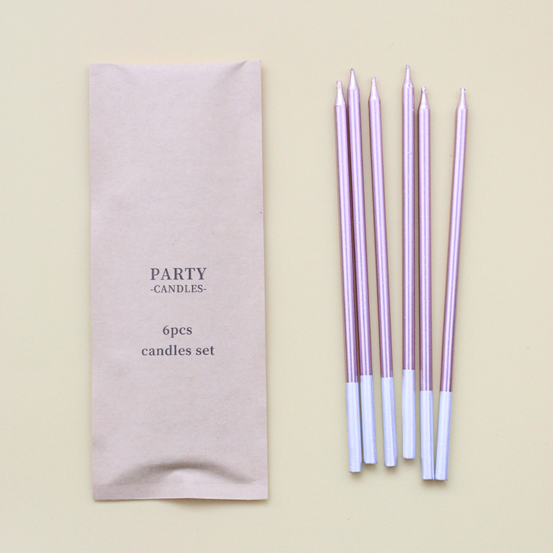 Wholesale ML0011 model birthday candles without plastic 6 straight…