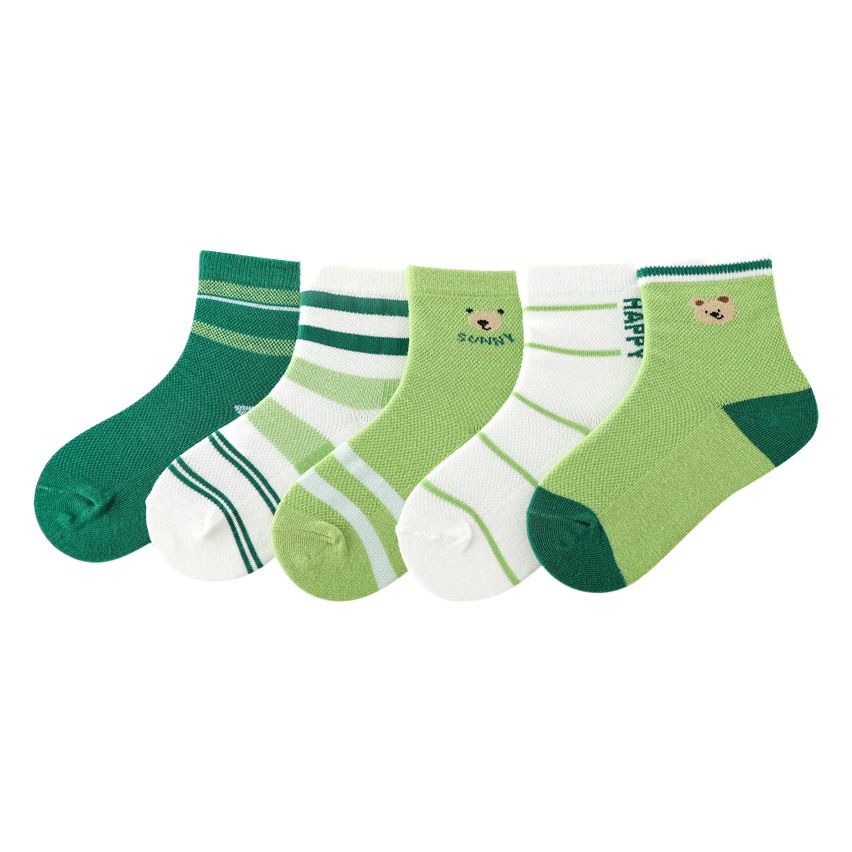 Calcetines de los niños delgados de la historieta de las muchachas del verano para 1-12 años Calcetines de los hombres y de las mujeres del algodón del color sólido de la malla del mediados de becerro