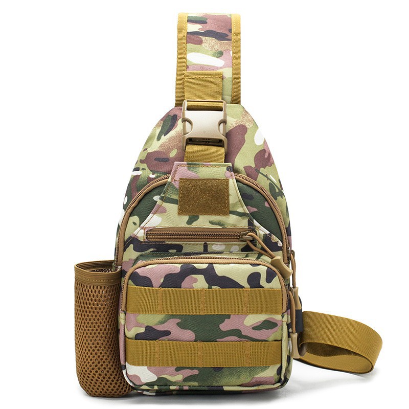 Bolso de pecho de los hombres crossbody bolsa de camuflaje multifuncional mochila táctica al aire libre crossbody bolsa de lona ocio deportes bolsa Luya