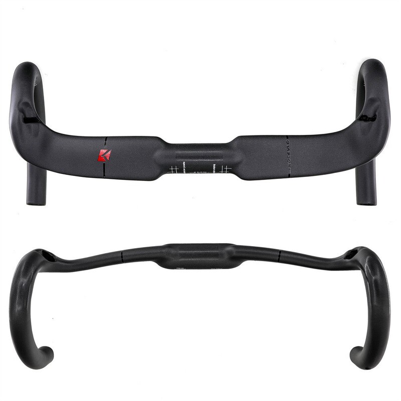 Kocevlo Carbon Fiber Bicycle Handlebar 31.8mm Aerodynamic Drop Bar Road Bike Parts Internal Cable Routing Ud