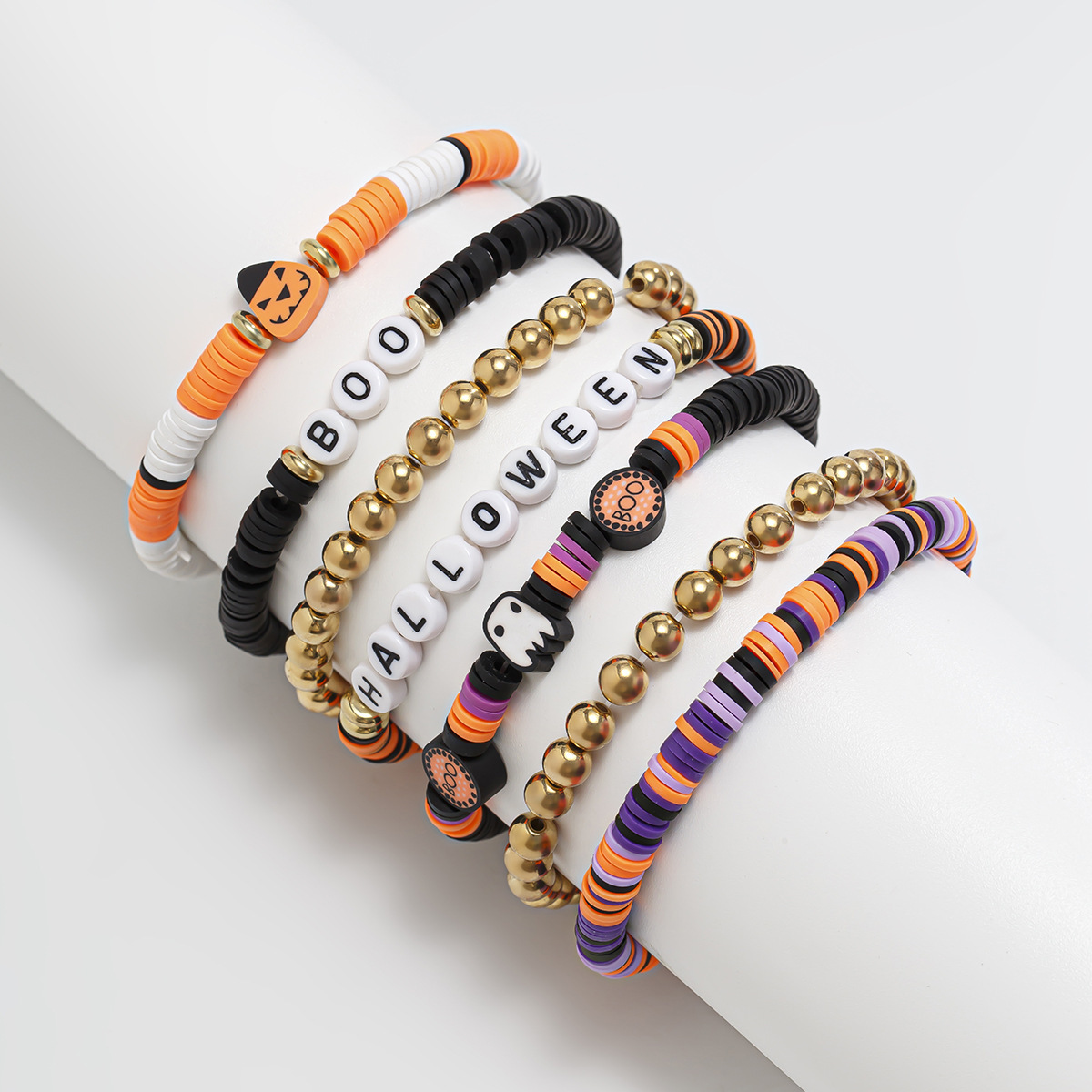 21g Weight Alloy Pendant Material Bracelets Classification CCB, Arylic, soft clay Chain Material 1 Set Quantity Festival Occasion CCB, Arylic, Alloy Material Halloween Festival Pumpkin, Bat, Ghost Pattern Women's Gender Beaded, Enamel Design Funny Style Funny Pumpkin Bat Ghost CCB Arylic Alloy Beaded Bracelets Wholesale 43