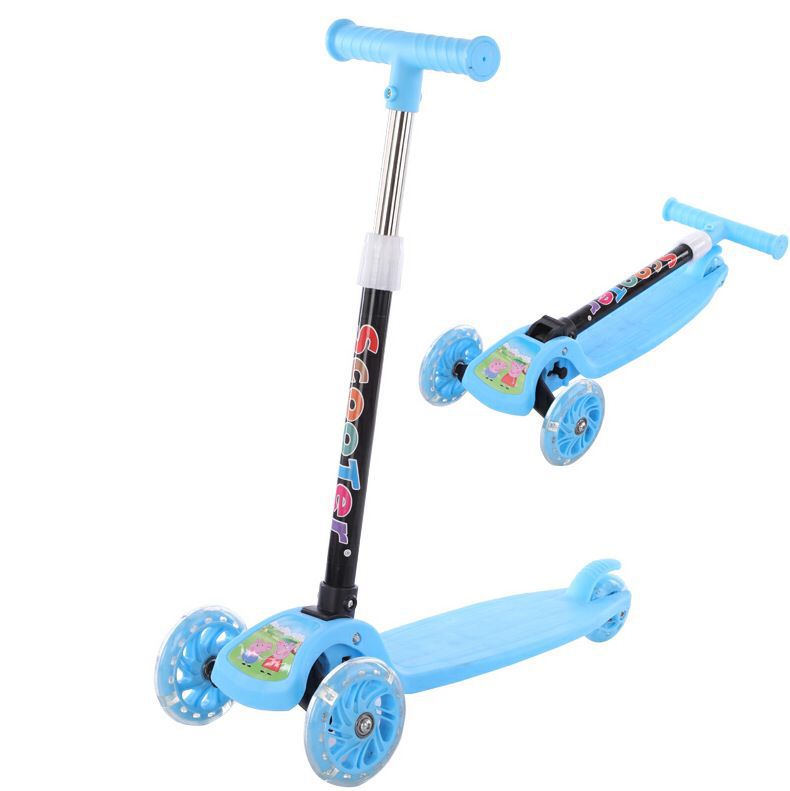 Regalo directo de fábrica para niños scooter 2-8 años bebé bicicleta de tres ruedas flash scooter cochecito de juguete