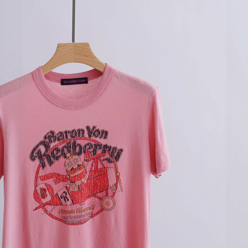 Red Label Series_Super Soft Cartoon Distressed Printed Cotton T-Shirt 22341