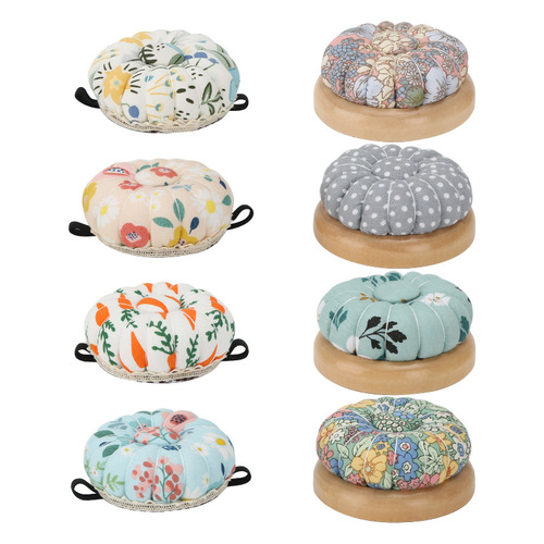 Wrist/Wood Bottom Magnetic Needle Bag Cross Stitch Needle Storage Pin Cushion Embroidery Needle Bag Japanese Style Wrist Needle Bag