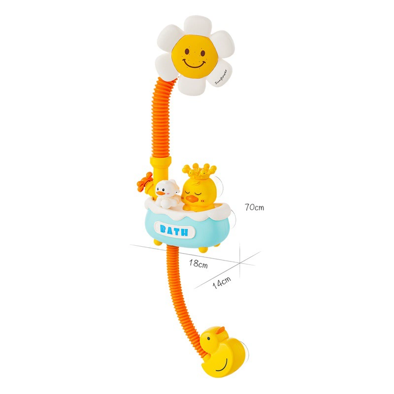 Трансграничный новый детский Купание и игра в воду, Электрический вращающийся спрей для воды, милый утиный душ, детские забавные игрушки для игр в воду