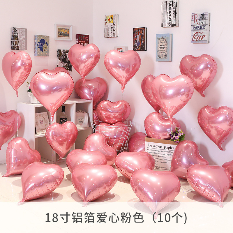 アルミフィルムバルーンラブピンクフローティングエンゲージメントルームロマンチックなアレンジメントウェディングスター誕生日ハート型装飾ピーチハート|undefined