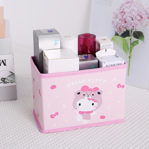 Cartoon hat series PU desktop sundries small storage box office bedroom wardrobe foldable storage box