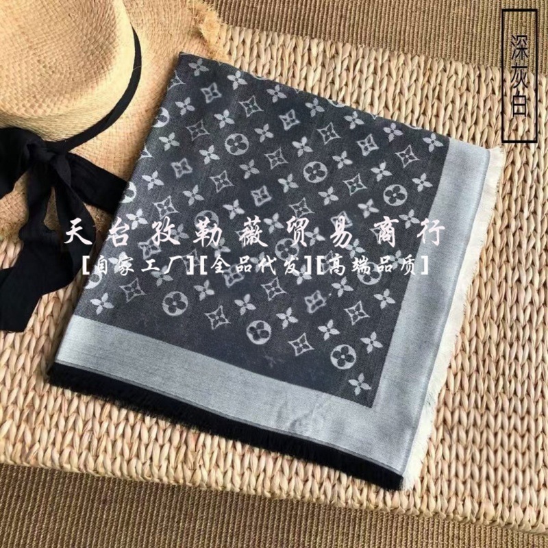 羊毛真丝金银丝围巾大方巾中薄款四季佩戴款秋冬保暖款女旅游披肩|undefined