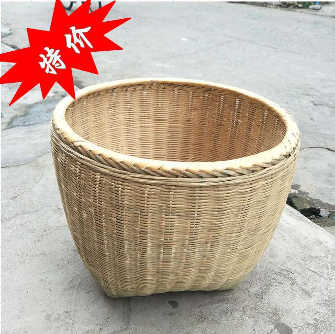 manual Bamboo Large Basket Bamboo products Wash rice basket foodstuff Zhukuang Storage baskets Wedding Dustpan