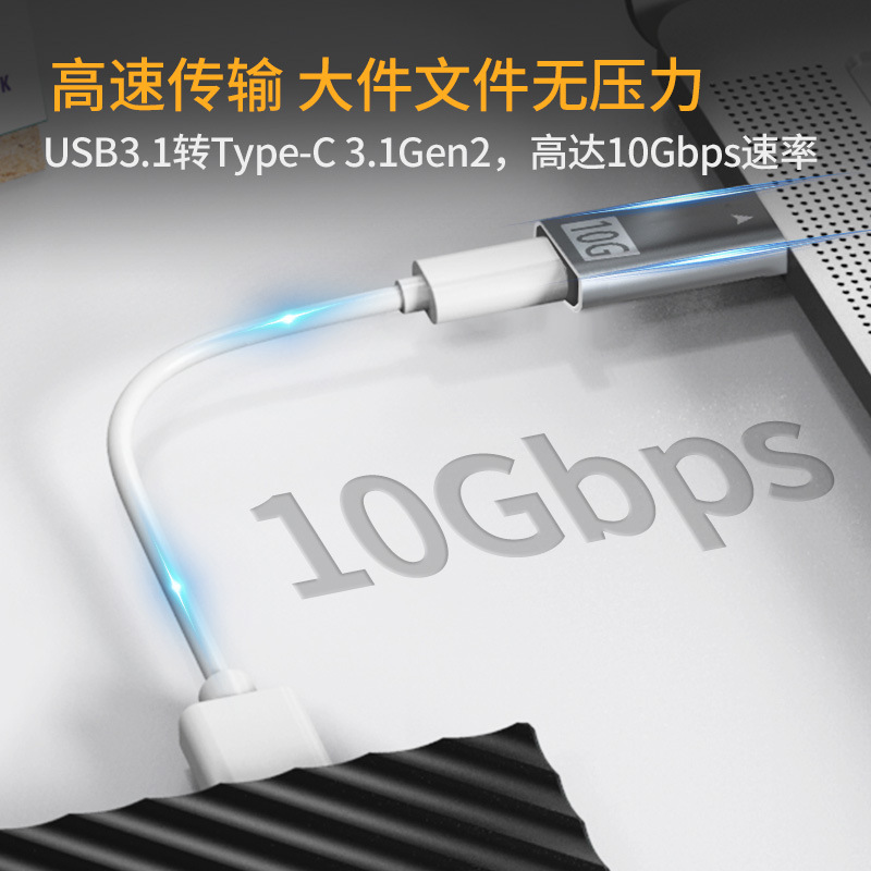 USB male to Typec female adapter charging and transmitting two-in-one adapter suitable for Typec headphones and laptops