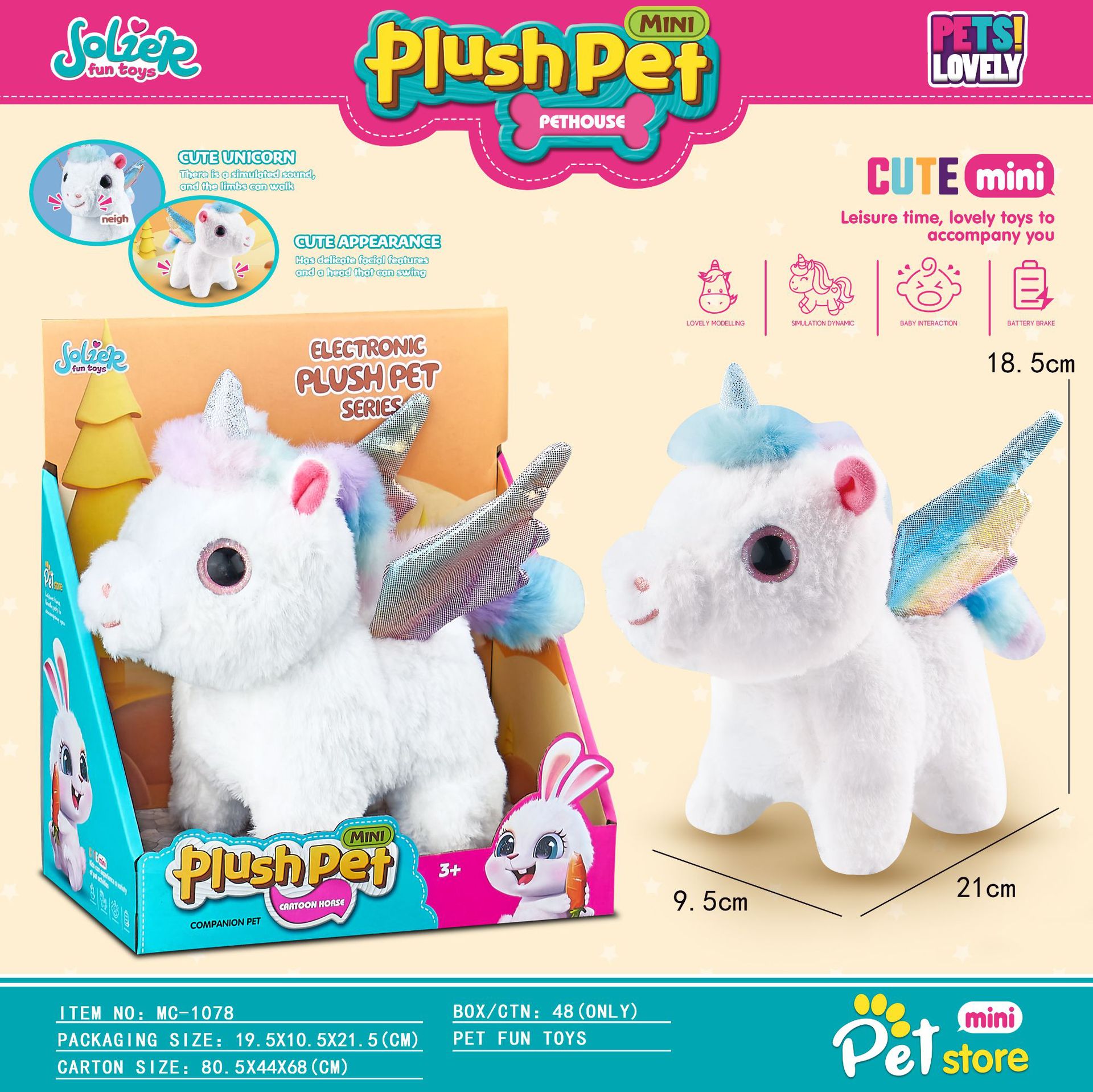 Unicornio eléctrico Pegasus llamado IC Q