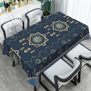 Ruian [Factory Outlet] New Chinese Printed Tablecloth Household Coffee Table Tablecloth PVC Waterproof Tablecloth