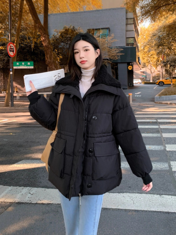 羽绒棉服女2025秋冬新款韩版宽松棉袄小个子面包服棉衣外穿潮|undefined