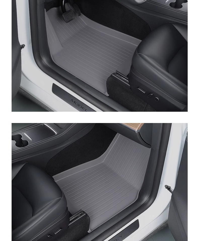 Suitable for Tesla's New Model Yl/Y/3 Floor Mats, Maternity-Grade Tpe Car Full-Cover Floor Mats, Car Interior
