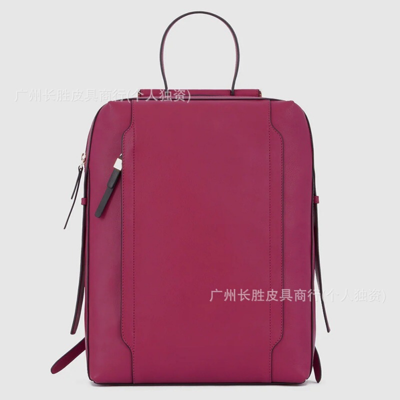 Cross-border Leather Laptop Bag for Women Fashion Outdoor Portable 14inch Waterproof and Durable Tote Backpack