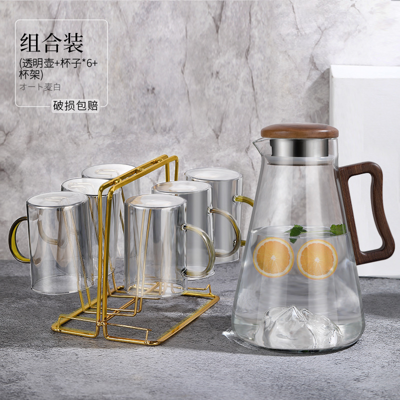 투명한 산냉수병 + 재컵 6개 + 컵홀더