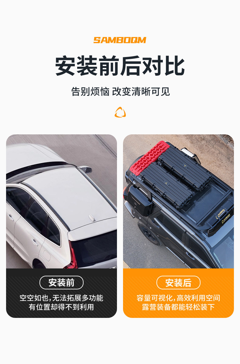 Samboqm Genuine Roof Gear Box, Explosion-Proof Box, Outdoor Three-Proof Box, Car Storage Box