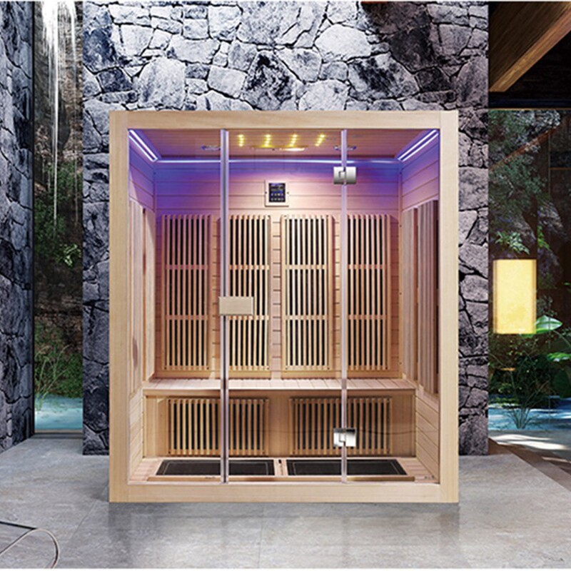 Export Foreign Trade Single and Double Home-Use Infrared Sauna Room with Mica Heating and Cedar Wood Drysaunaroom Export Foreign Trade Single and Double Home-Use Infrared Sauna Room with Mica Heating and Cedar Wood Drysaunaroom