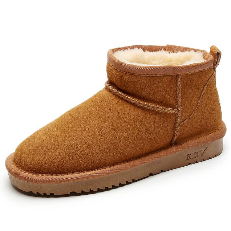 [Broken code clearance] New snow boots female fur all -round cowhide cotton cotton shoes thickened and warm spot wholesale