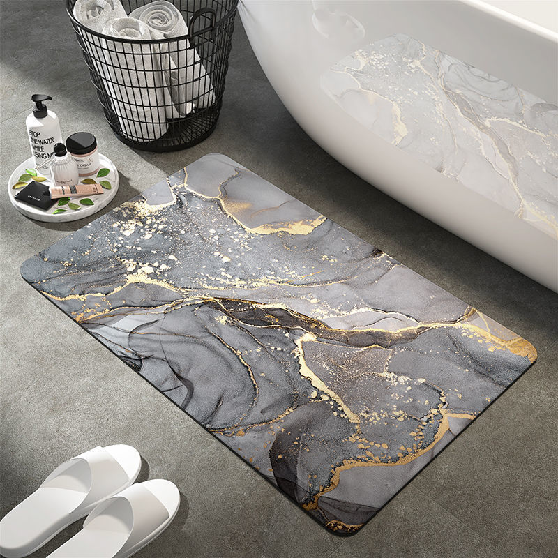 Cross-border Nordic Light Luxury Diatom Mud Mat Toilet Bathroom Absorbent Non-slip Carpet Quick-drying Door Mat Wholesale Cross-border Nordic Light Luxury Diatom Mud Mat Toilet Bathroom Absorbent Non-slip Carpet Quick-drying Door Mat Wholesale