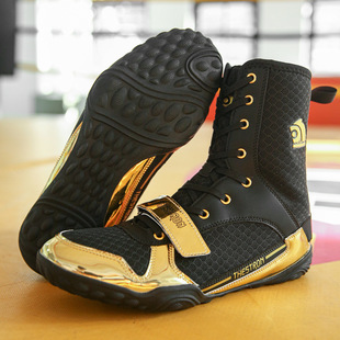 Professional men's boxing and wrestling shoes high-top plus size 39-48 non-slip indoor training shoes boxing fighting boots men