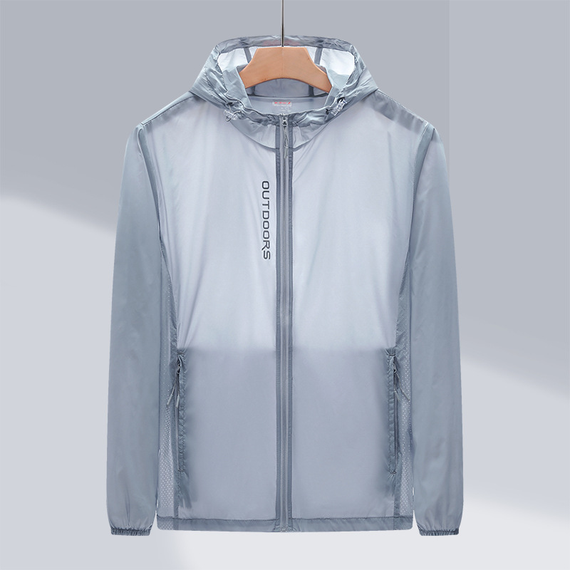 Verano nuevo ocio suelto chaqueta de protección solar para hombres color delgado chaqueta de cuero con capuzas transpirables chaqueta de ropa de hombre