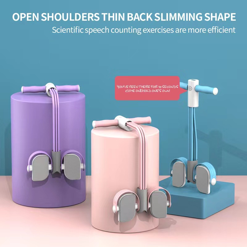 Dispositivo de tracción de pedales de conteo transfronterizo Dispositivo de abdominales Xiaoyanfei Dispositivo de fitness de cintura delgada y abdomen Cuerda de tracción de vientre delgado