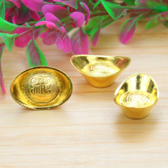 Best-selling home decor hidden opening supplies alloy electroplated gold ingot decoration imitation Daqing silver warehouse ingot silver ingot