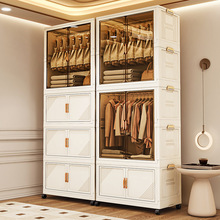 轻奢收纳箱家用大容量落地衣柜衣帽间防尘收纳衣橱卧室简易整理箱