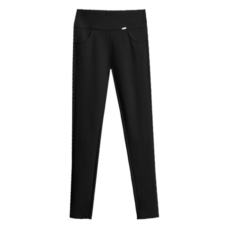 Polainas forradas de lana de cordero para mujer ropa exterior de otoño e invierno para mujer de mediana edad y edad avanzada ropa de mujer más tamaño estiramiento adelgazante cálido