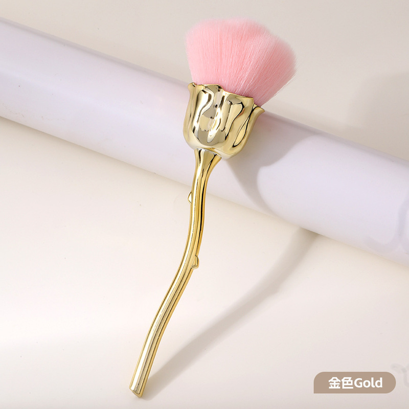 新しいネイルのバラの花のブラシのネイルのほこり取りブラシの柔らかい毛のブラシの多種の色は任意でネイルのツールの清潔なブラシを使います。|undefined