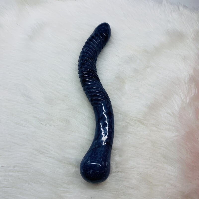 天然粉晶 白水晶 黑曜石水晶按摩棒摆件 图 19