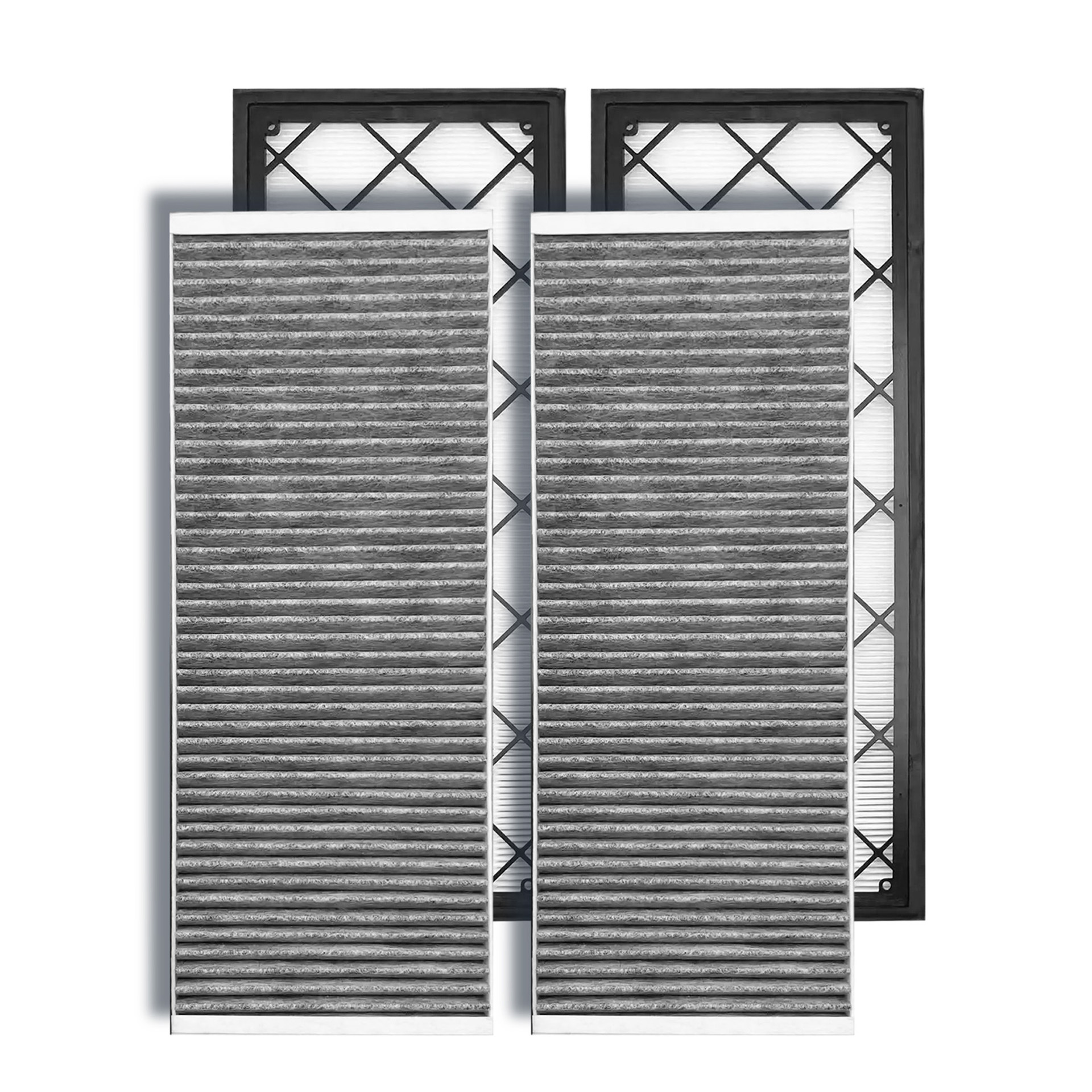 Suitable for Tesla Model Y, 4-piece external HEPA air conditioning filter with carbon cloth filter, cross-border
