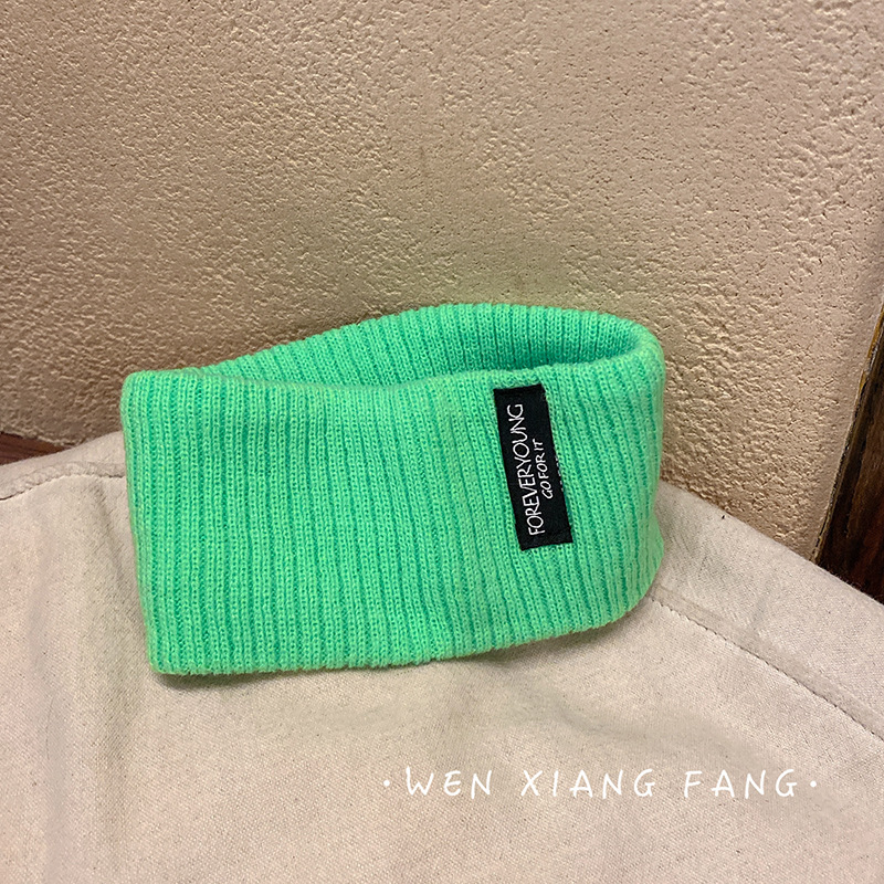 Deportes de punto banda de pelo de estilo coreano de las mujeres de Internet celebridad ins Carta del todo partido parche diadema de ala ancha diadema de la personalidad diadema para hombres