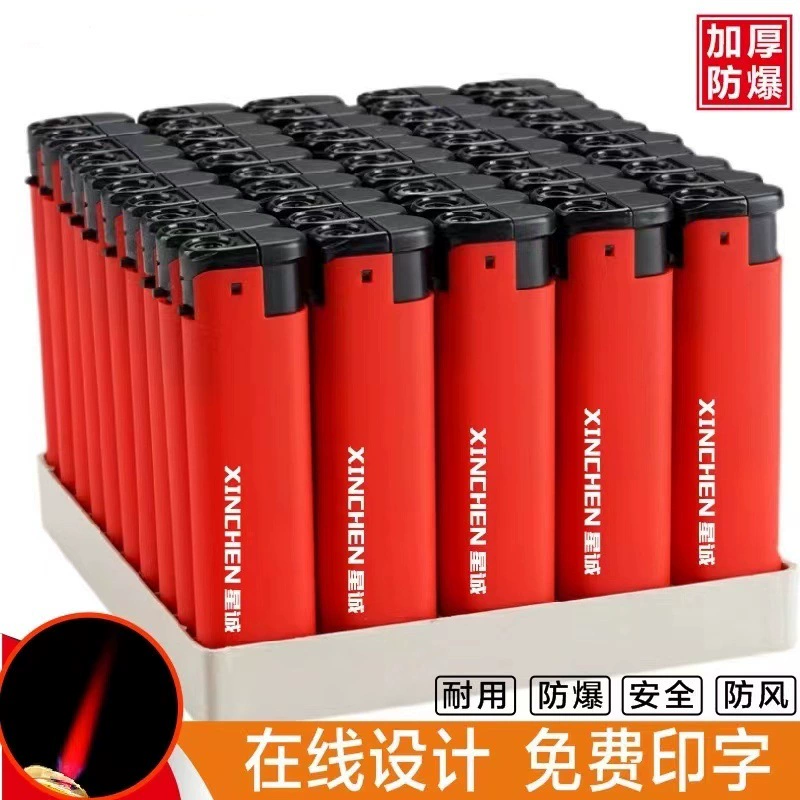 Рекламные зажигалки с индивидуальной печатью, высококачественные ветрозащитные зажигалки с открытой струей пламени для отелей, ресторанов, баров, гравировка логотипа, одноразовые зажигалки для волос.