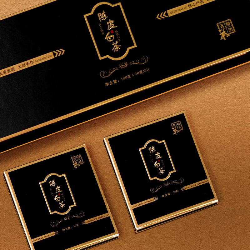 Black Gold Fuding White Tea Chenpi White Tea Shoumei Small Square Cookie Tea Cake Tea Leaves Gift Box Suitable for Gifts, Influencer Live Streaming