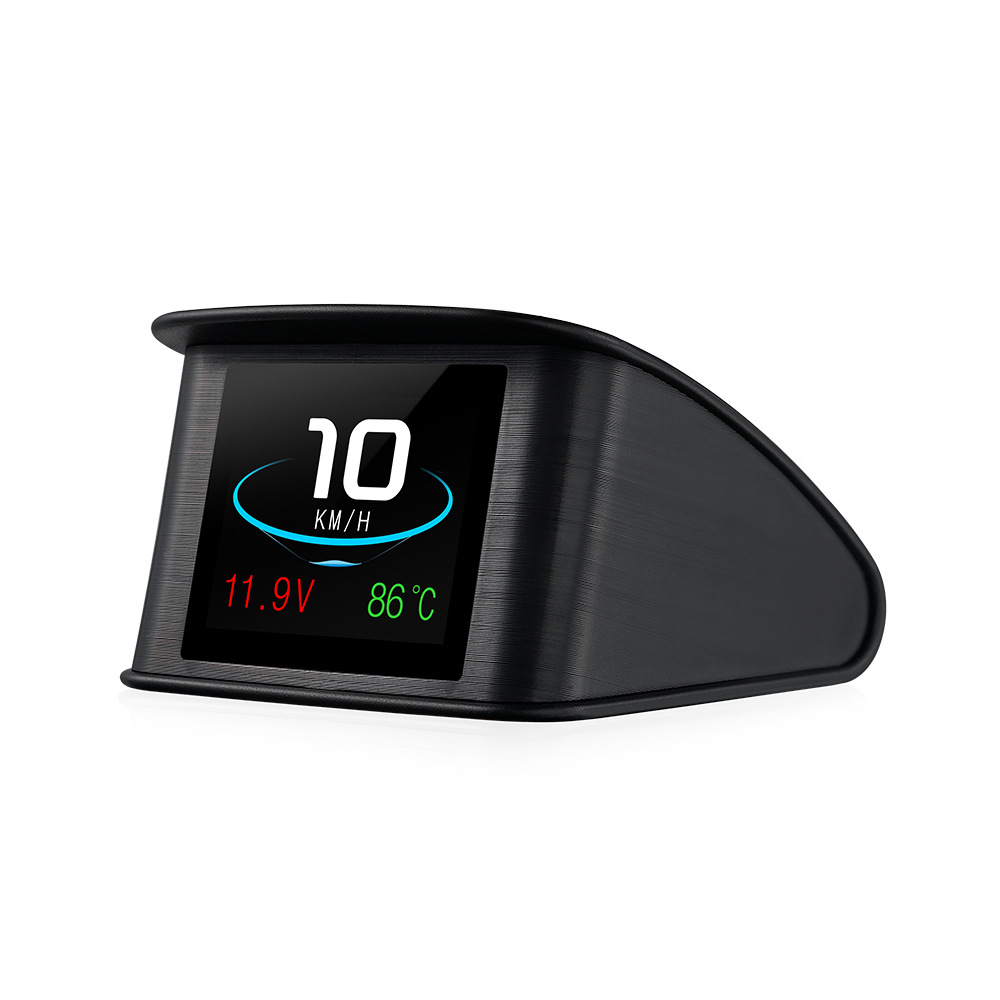 JFCEDDY P10 Smart HUD Car Head-Up Display | OBD Direct Connection LCD Screen (Vehicle HUD) - p10-obd-3-fonts-adjustable