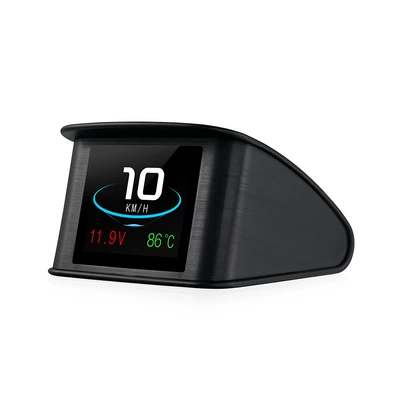 P10 Smart Hud Car Head up Display | Obd Directly Connected to High-Definition Lcd Screen | Portable Driving Computer (Vehicle HUD) - black-p10-obd-3-fonts-adjustable