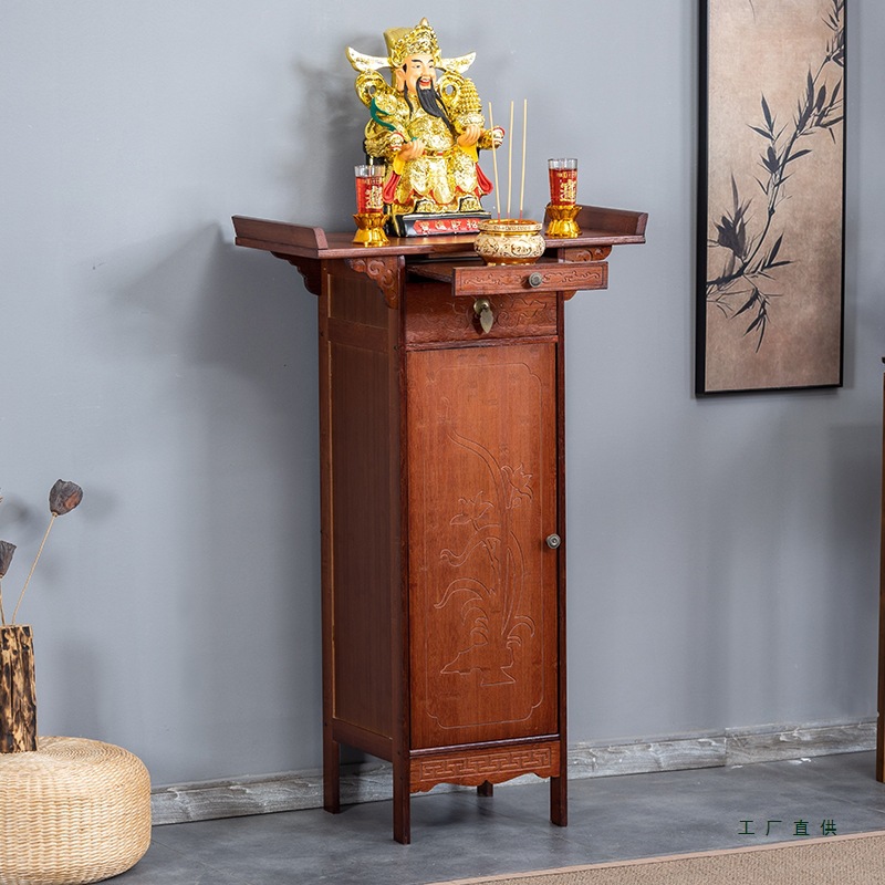 Simple Small Household Altar, Economical Buddhist Shrine, Offering Table Cabinet, New Chinese-Style Buddhist Altar